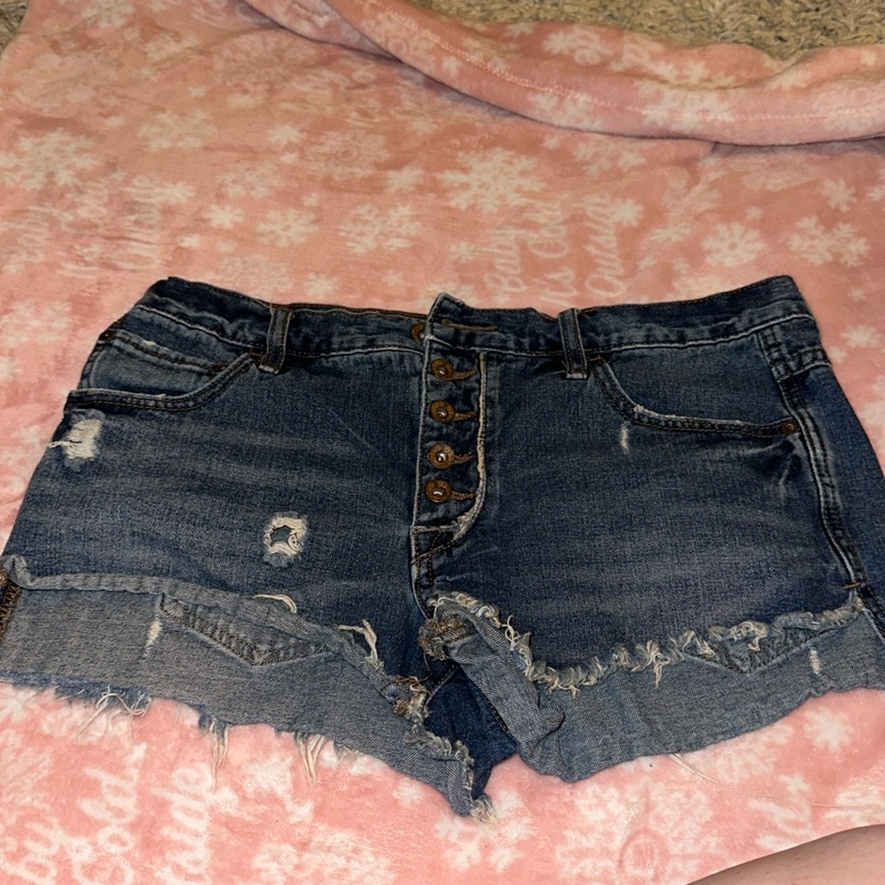 free people jean shorts